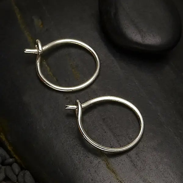 Circle Hoop Earrings (sterling silver)